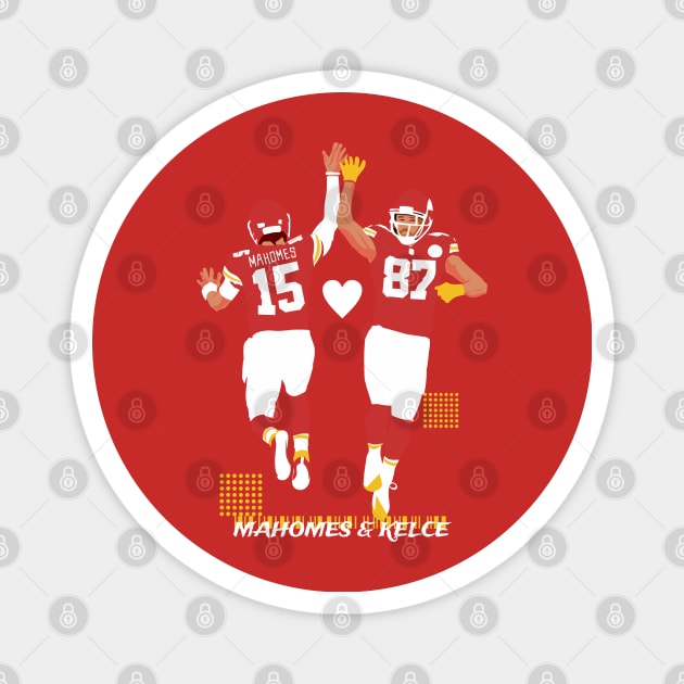 Mahomes & kelce teammate - RED Magnet by Mic jr
